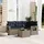 vidaXL Gartensofa-Set 5-tlg. grau Polyrattan