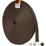 BAUHELD BAUHELD® 50m Rolladengurt 23mm & Germany] - Gurtband für Rolladen Gurtwickler - Braun