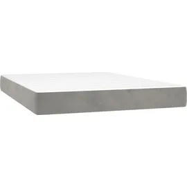 vidaXL Boxspringbett 140 x 200 cm Hellgrau