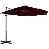 vidaXL Ampelschirm mit Aluminium-Mast 300 x 300 cm rot