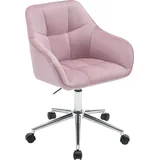 Woltu Drehstuhl Samt Rosa