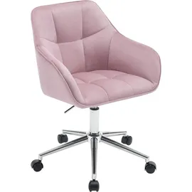 Woltu Drehstuhl Samt Rosa
