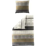 BIERBAUM 3751 Schneeflocken Gold 135 x 200 cm + 80 x 80 cm