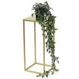 DanDiBo Ambiente DanDiBo Blumenhocker Metall Gold Eckig S 42 cm Blumenständer Beistelltisch 96406 Blumensäule Modern Pflanzenständer Pflanzenhocker