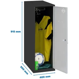 simonlocker montadas SimonRack Metallschrank Single mini zerlegt 91,5 x 40,0 x 50,0 cm Schwarz