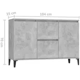 vidaXL Sideboard Betongrau 104x35x70 cm Holzwerkstoff