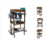 Toolbrothers Werkstatt Garagen Wagen für Elektro und Hand Werkzeuge aus Metall 86 x 45 x 30 cm ( L x B x T ) Transportrollen mit Bremsen