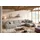 KAWOLA Wohnlandschaft U-Form Madeline Cord Longchair links steingrau