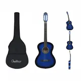 vidaXL Klassikgitarre für Anfänger mit Tasche Blau 4/4 39"