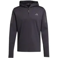 adidas Own The Run Winterized Hooded Half-Zip, Black, S