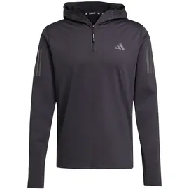 adidas Own The Run Winterized Hooded Half-Zip, Black, S