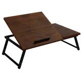 HAGO® Laptoptisch 54x34cm Vintage Lapdesk Betttisch Notebooktisch Tablet neigbar