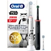 Oral-B Pro 3000 Star Wars Familiy Edition 760505 Elektrische Kinderzahnbürste, Elektrische Oral-B 3 Schwarz und 1 elektrische Zahnbürste Oral-B Junior