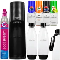 NEU SodaStream Wassersprudler Terra Schwarz 2 Flaschen Sirup QuickConnect Set