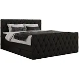 MKS Meble Boxspringbett mit Bettkasten, - Schwarz - Maße cm B: 121 H: 110