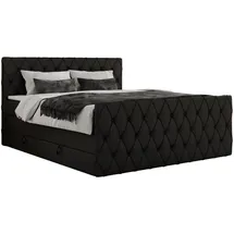 MKS Meble Boxspringbett mit Bettkasten, - Schwarz - Maße cm B: 121 H: 110