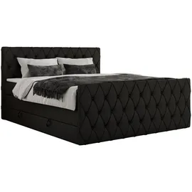 MKS Meble Boxspringbett mit Bettkasten, - Schwarz - Maße cm B: 121 H: 110