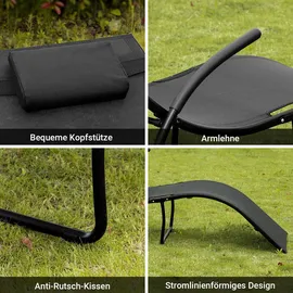 SoBuy Sonnenliege klappbar Gartenliege (173 cm)