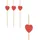 Papstar Fingerfood-Spieße Heart 7 cm 100 Stück Bambus