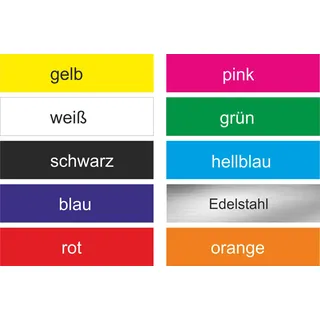INDIGOS UG - 2x Klingelschild selbstklebend 60x15mm - Briefkastenschild Klingelschild Aufkleber - Witterungsbeständig - Firma, Haus, Klingel