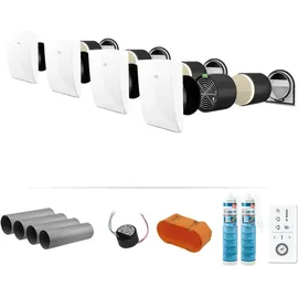 Bosch Junkers Bosch Wohnungslüftungspaket VE202, 75m2 mit 4x V2000D 43 /K