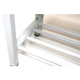 Szagato Umkleidebank BxHxT: 30 x 42 x 200 cm, Stahl/Holz - grau