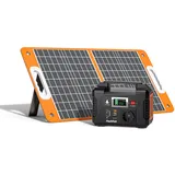 Powerstation mit Solarpanel, Tragbare Solargenerator 200W und Faltbares Solarpanel 60W,151Wh/40800mAh stromgenerator mit 18V solarpanel,Solaranlage Komplettset für Outdoor, Reisen und Camping