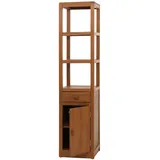 Mendler Teak-Regal HWC-M86, Badschrank Badregal Badezimmer, hochwertiges B-Grade-Teak (Kernholz, 20-30 Jahre), 180x40cm