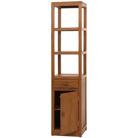 Mendler Teak-Regal HWC-M86, Badschrank Badregal Badezimmer, hochwertiges B-Grade-Teak (Kernholz, 20-30 Jahre), 180x40cm
