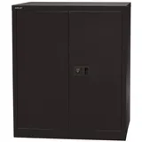 Bisley Aktenschrank Universal Flügeltürenschrank in Schwarz - Maße: H 100 x B 91 x T 40 cm schwarz