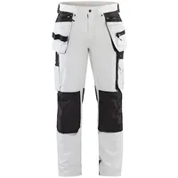 Blåkläder Blaklader 107916451098C56 4-Wege Stretch Malerhose Weiß/Dunkelgrau, Größe C56