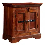Massivmoebel24 Kommode Akazie 65 x 65 x 36 cm Braun
