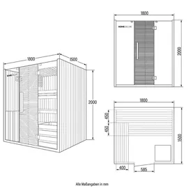 Home Deluxe Omaha inkl. 7,5 kW Ofen + int. Steuerung