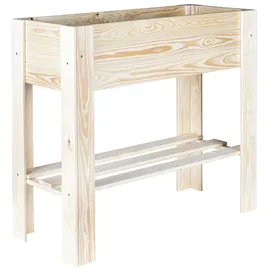 Hi Hochbeet aus Holz mit Ablage 62924 0 x 0 x 0 cm Unbehandelt