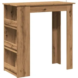 vidaXL Bartisch mit Regal 102 x 50 x 103,5 cm Braun