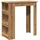 vidaXL Bartisch mit Regal 102 x 50 x 103,5 cm Braun