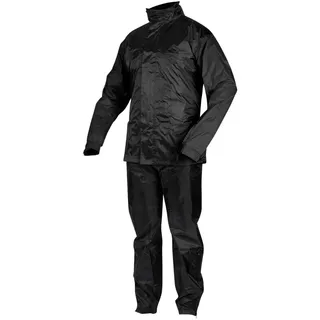 Rebelhorn Rain Motorrad Regenkombi, schwarz, Größe 2XL für Männer