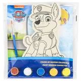 PAW PATROL Kreativset Paw Patrol Chase Holzfigur DIY Bastelset zum Bemalen blau