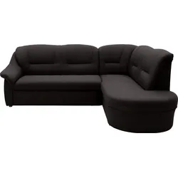 Ecksofa DOMO COLLECTION "Faenza L-Form", braun (espresso), B:232cm H:88cm T:176cm, 92% Polyester, 8% Nylon, Sofas, DOMO collection Ecksofa, mit Ottomane, wahlweise mit Bettfunktion