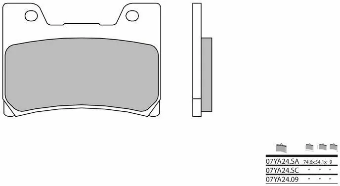 Brembo S.p.A. Wegremblokken koolstofkeramiek - 07YA2409