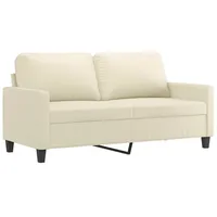 vidaXL 2-Sitzer-Sofa Creme 140 cm Kunstleder