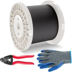 VEVOR Stahlseil Drahtseil Seil Draht Rostfrei Ф3,18mmx152,4m 7,1kN  7x7 Stränge