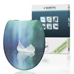 SCHÜTTE WC-Sitz »Fallen Leaf«, Duroplast, oval,  mit Softclose-Funktion - blau