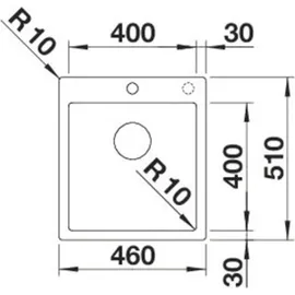 Blanco Claron 400-IF/A Edelstahl + Excenterbetätigung + InFino