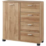 [en.casa] Sideboard, Döbritz 84x80x28cm Eiche