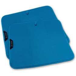 ELEXACLEAN Abtropfmatte Mikrofaser Geschirr Abtropfmatte für Spüle, (2er Set, 44×41 cm) Schutz für Küche und Spüle blau