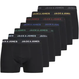 JACK & JONES Basic Boxershorts 7 Einheiten Black / Detail Black / Black L