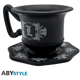 abysse corp sas Mug 3D mit Untertasse 0,2 l Schwarz