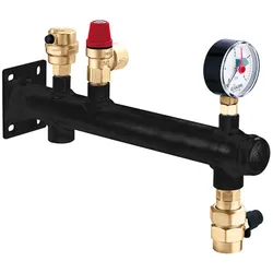 Caleffi Gefäßanschlussgruppe 3/4, DN 20, 3 bar, bis 50 kW, mit Kappenventil"