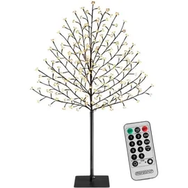 monzana Kirschblütenbaum 220 cm 220 LED Warmweiß 220cm In-/Outdoor - Fernbedienung